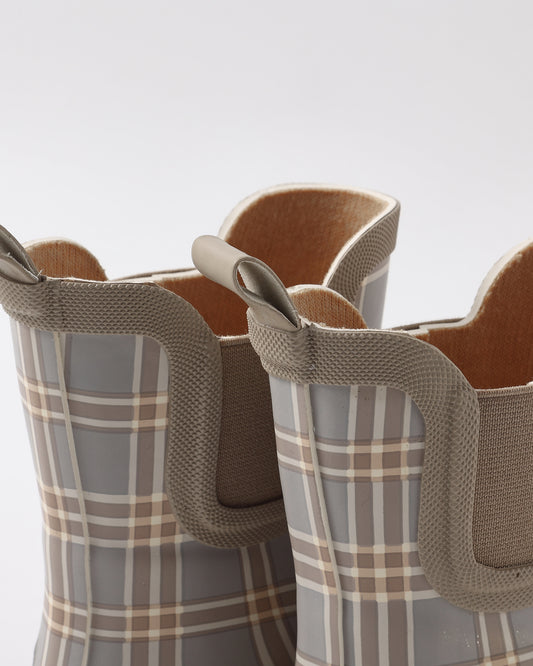 Rain Boots || Blue Plaid