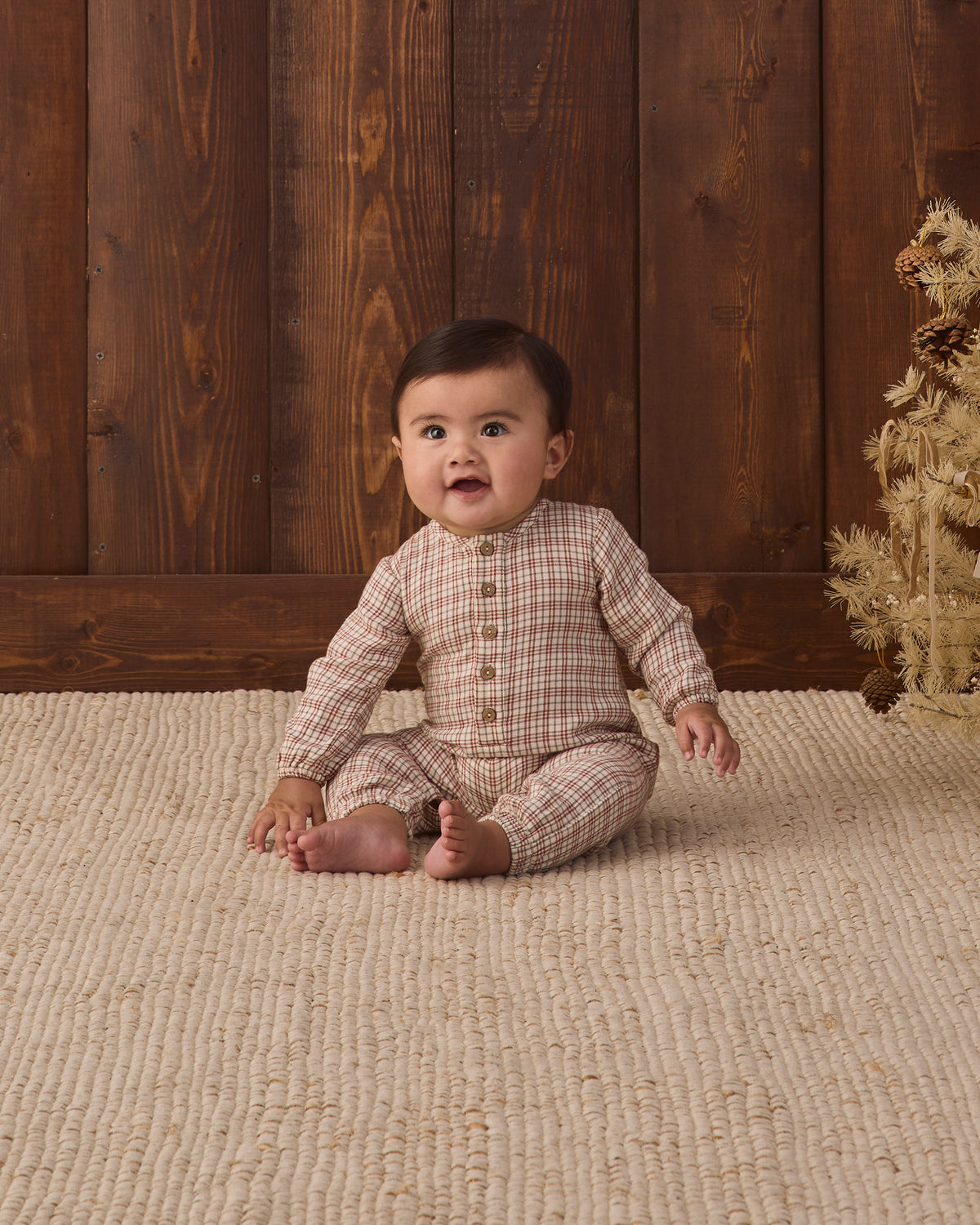 Woven Jumpsuit | Christmas Plaid