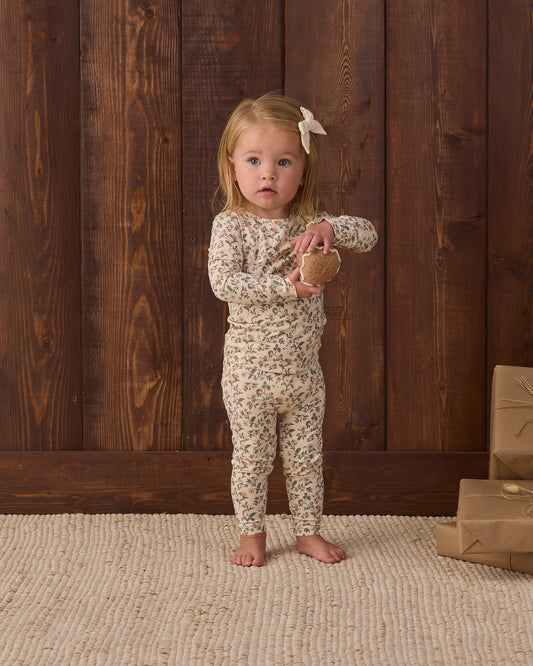 Bamboo Pajama Set | Holiday Floral