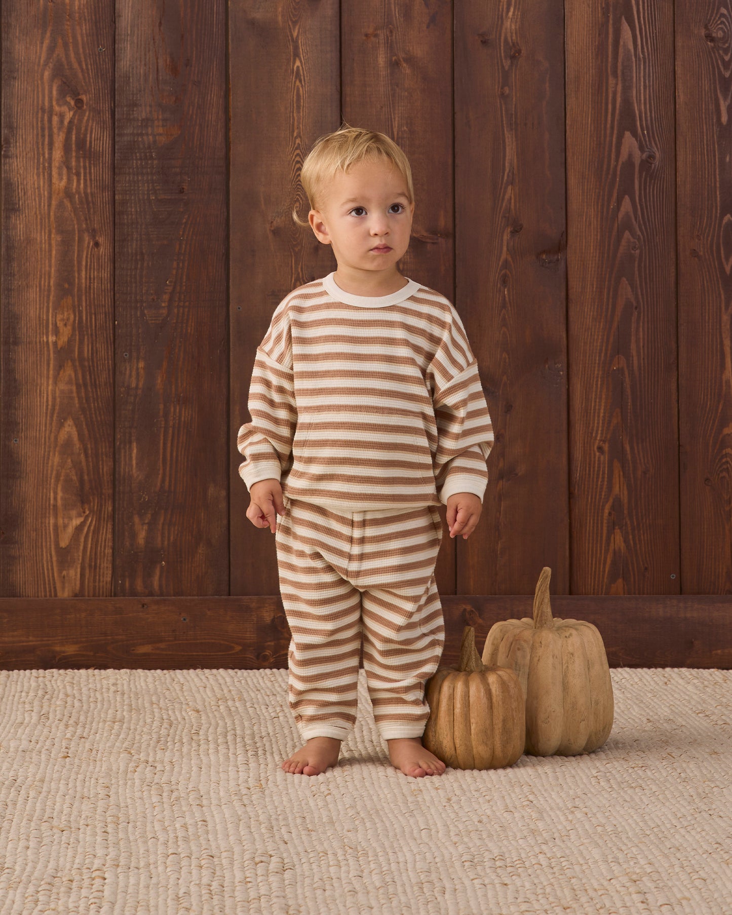 Waffle Slouch Set || Spice Stripe