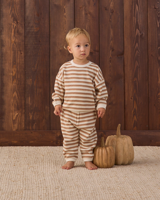 Waffle Slouch Set || Spice Stripe