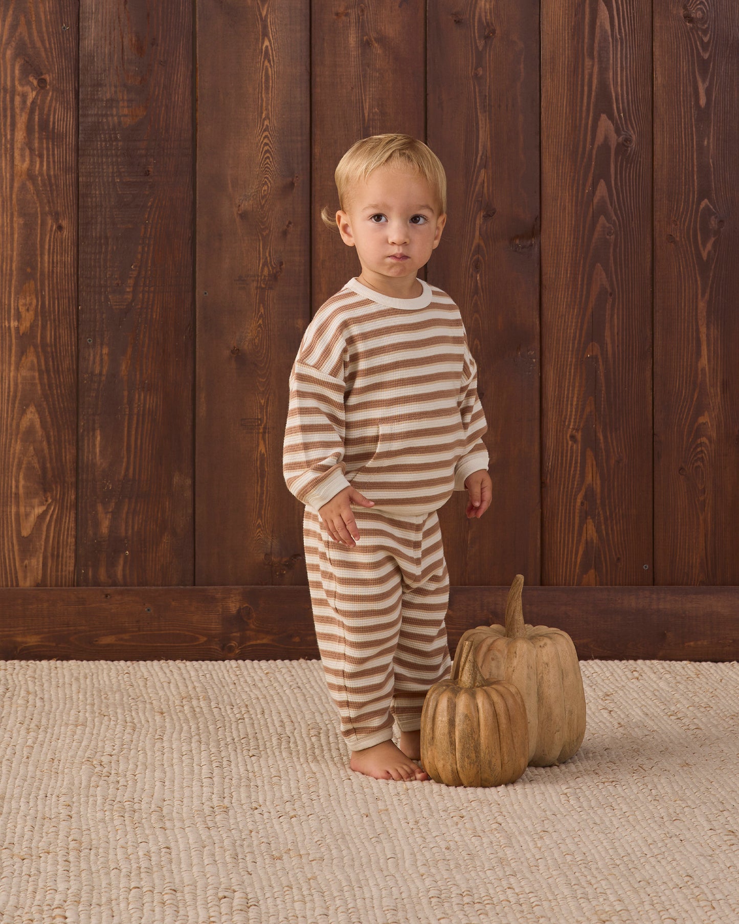 Waffle Slouch Set || Spice Stripe