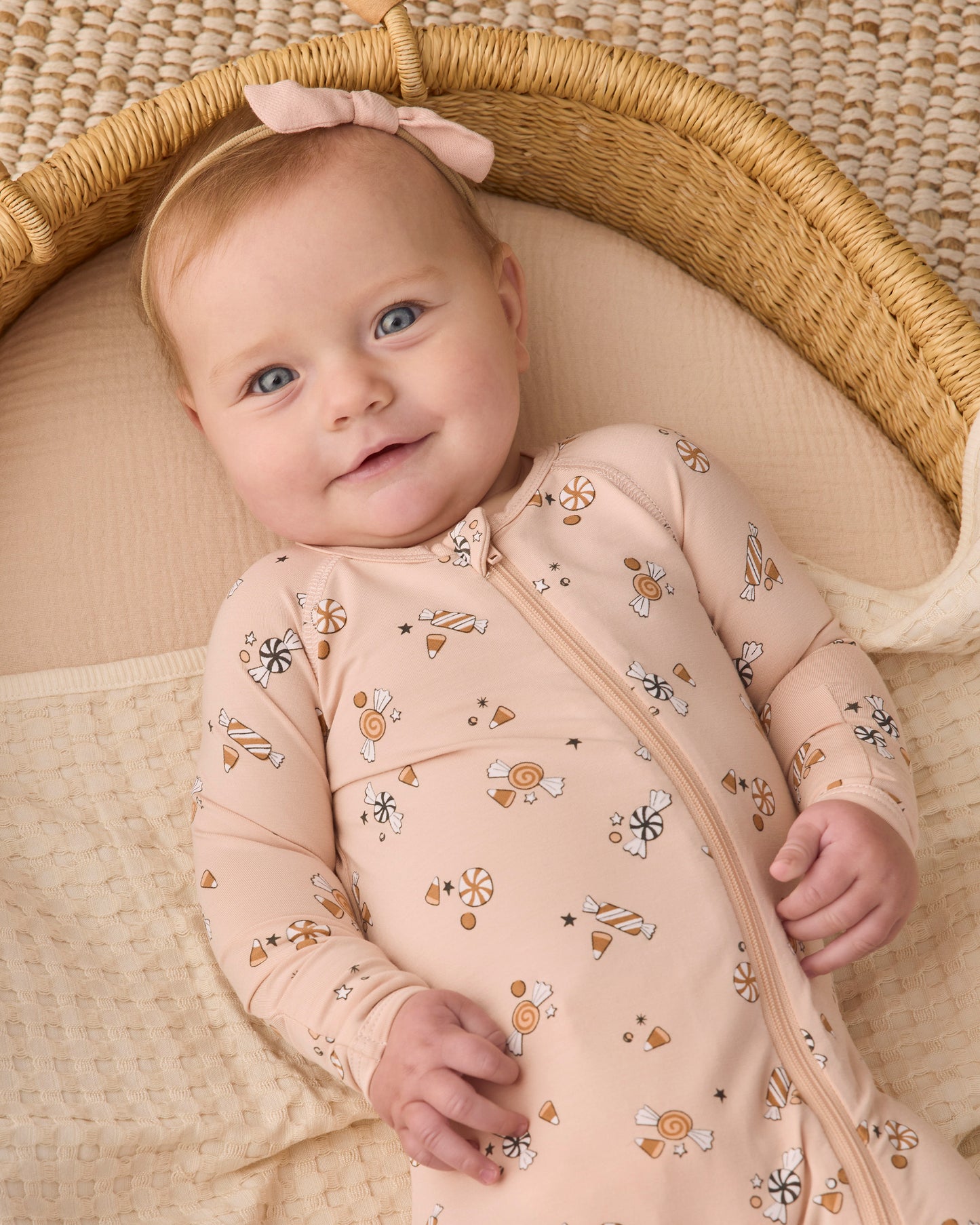 Bamboo Zip Footie Sleeper || Candy