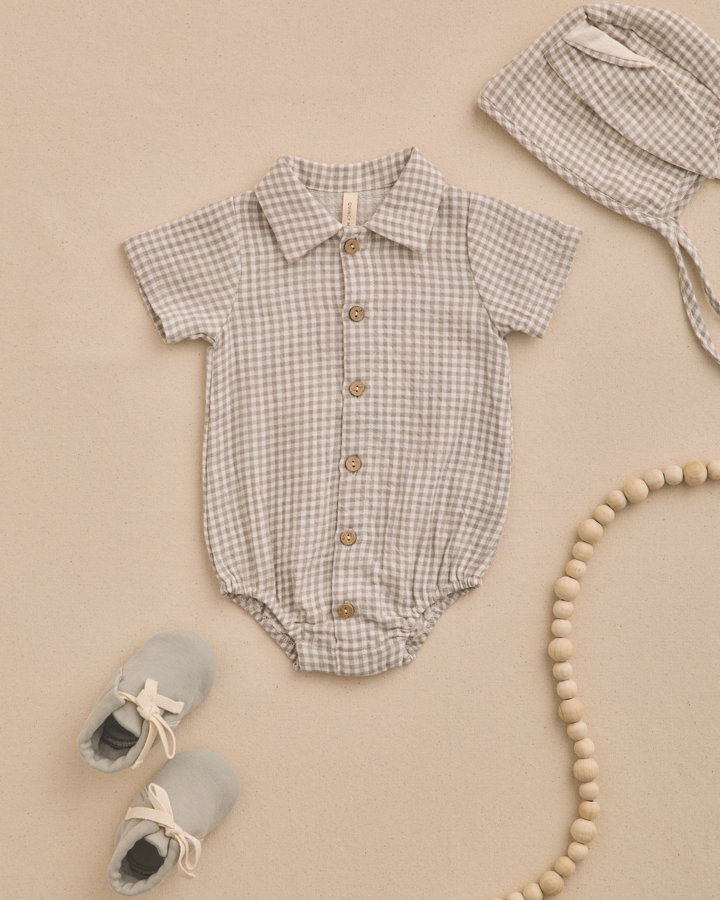 Matteo Romper || Sage Gingham