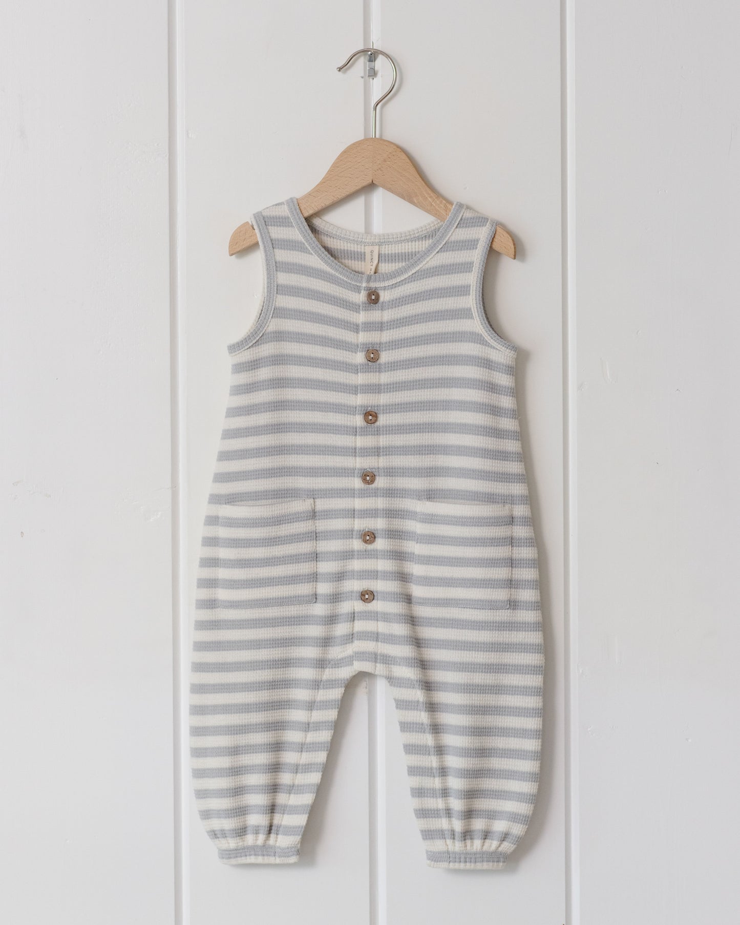 Waffle Jumpsuit || Sky Stripe