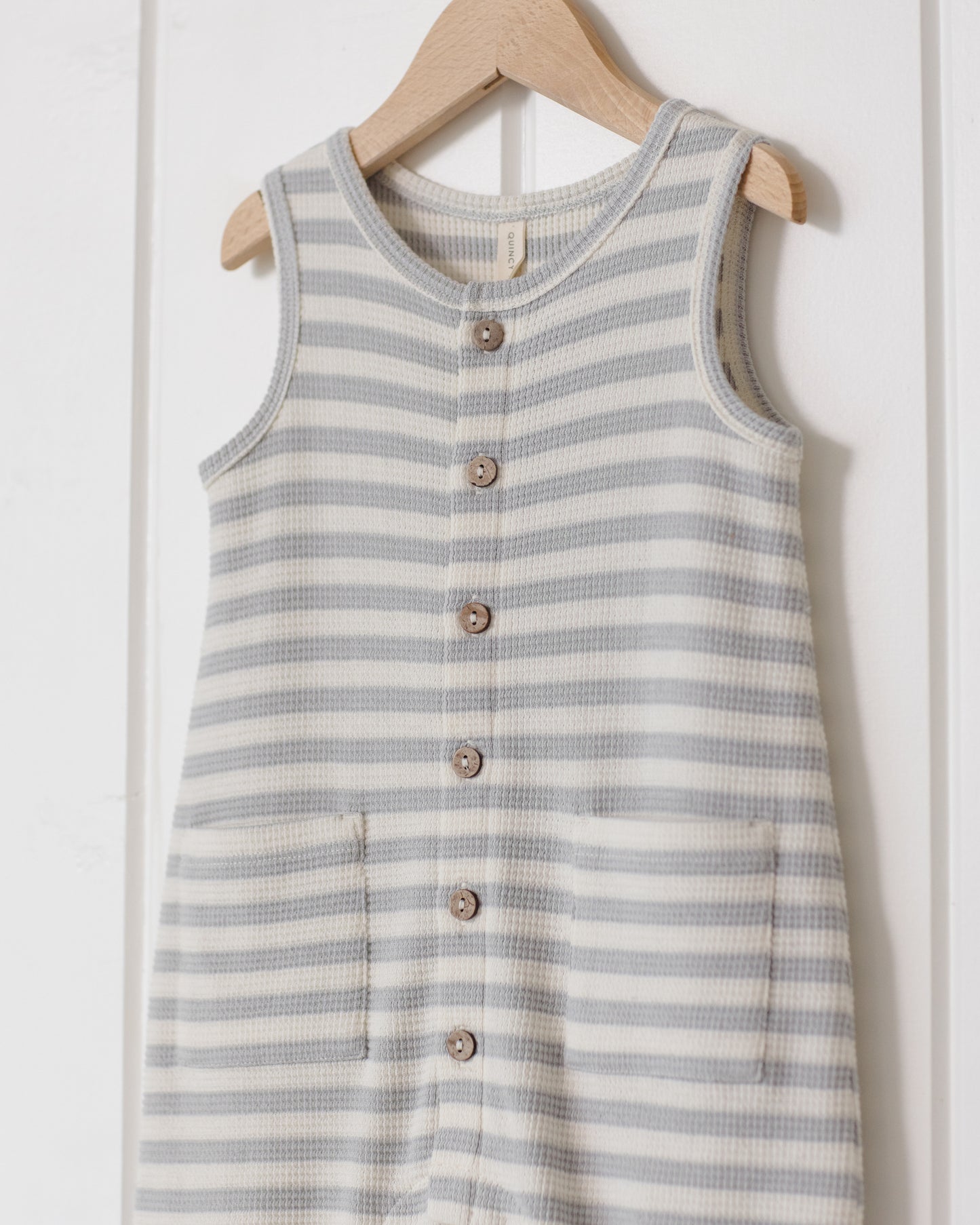 Waffle Jumpsuit || Sky Stripe