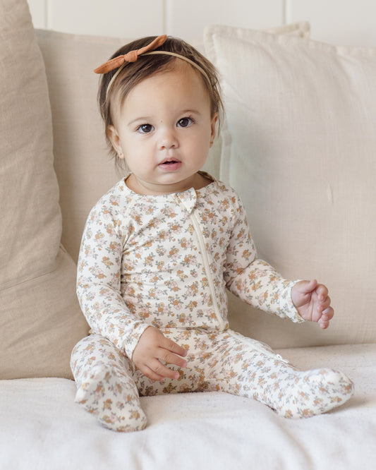 Bamboo Zip Footie || Wildflower