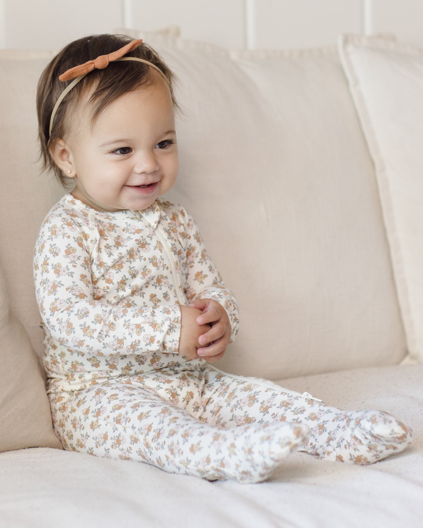 Bamboo Zip Footie || Wildflower