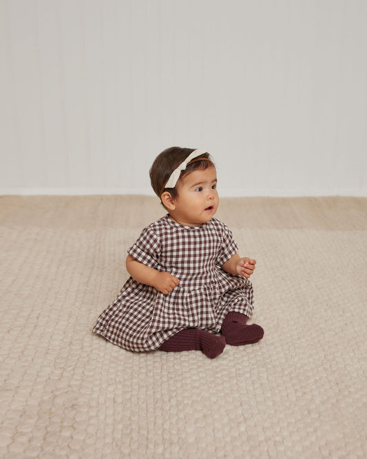Brielle Dress | Plum Gingham