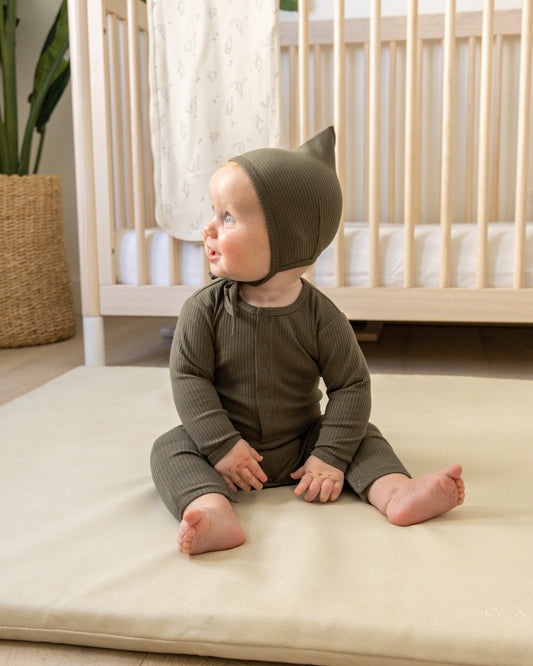 Ribbed Baby Jumpsuit | Forest