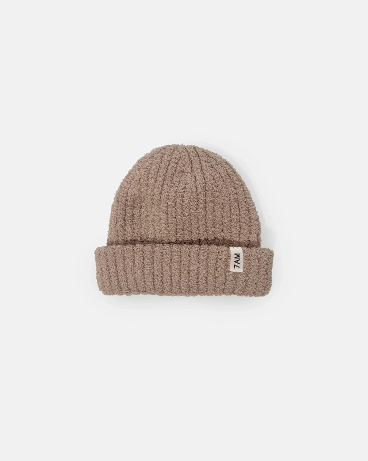 Cotton Ribbed Beanie | Taupe
