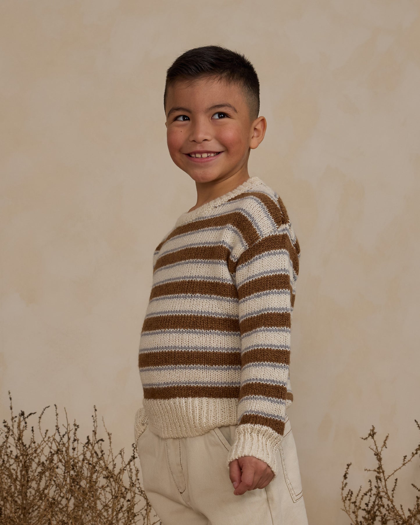 Aspen Sweater | Saddle Stripe