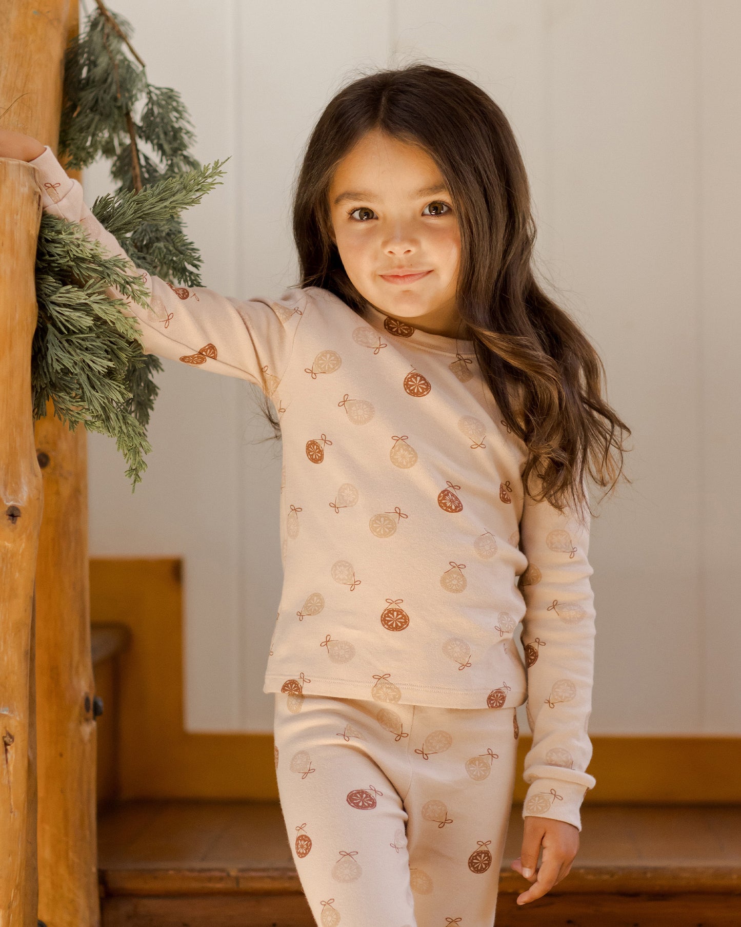 Organic Long Sleeve Pajama Set | Ornaments