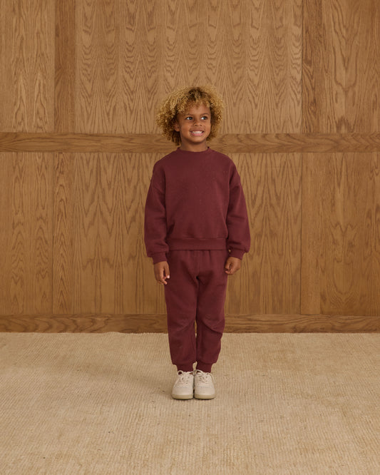 Relaxed Sweatshirt || Burgundy