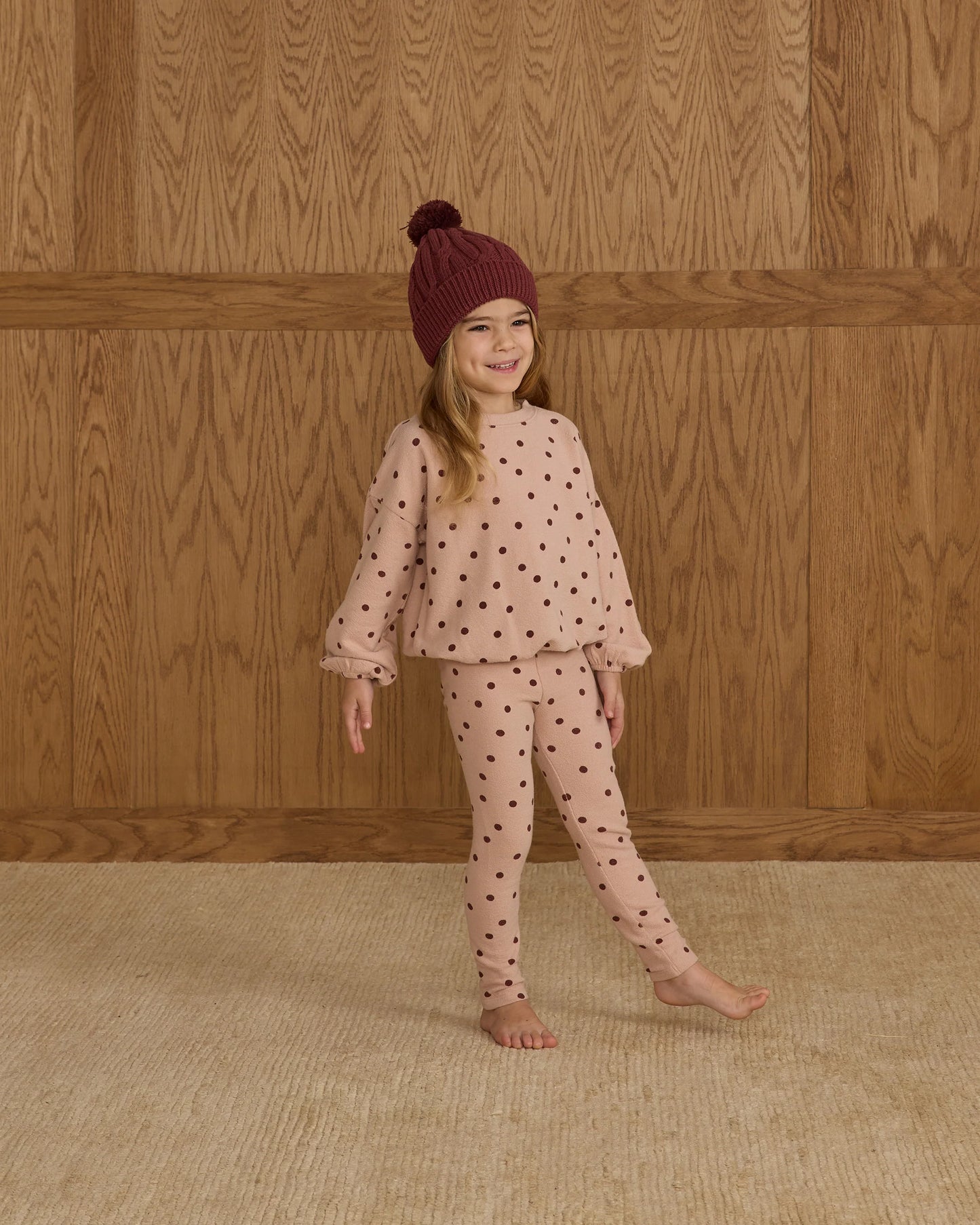 Spongey Knit Set || Polka Dot