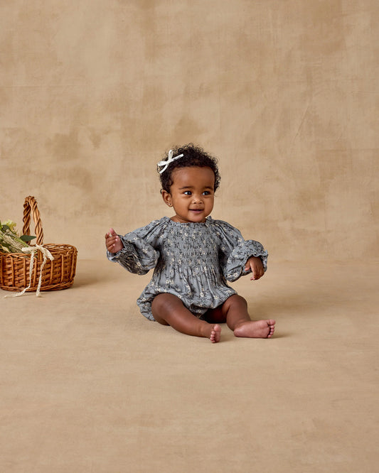 Autumn Romper || French Blue Floral