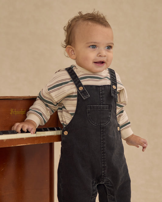 Baby Overalls || Washed Black