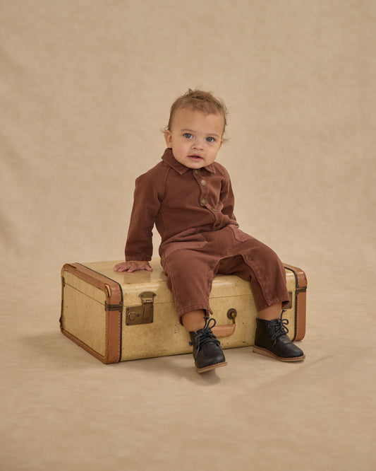 Collared Baby Jumpsuit || Brown