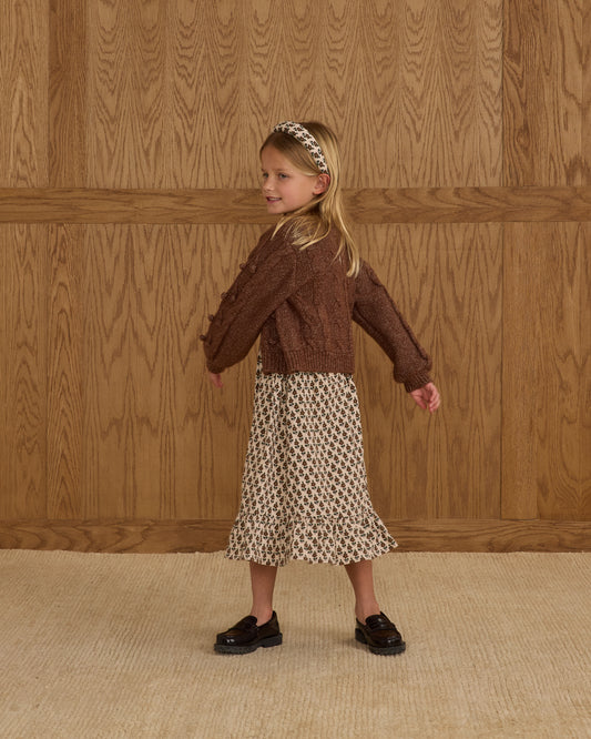 Bobble Cardigan || Brown