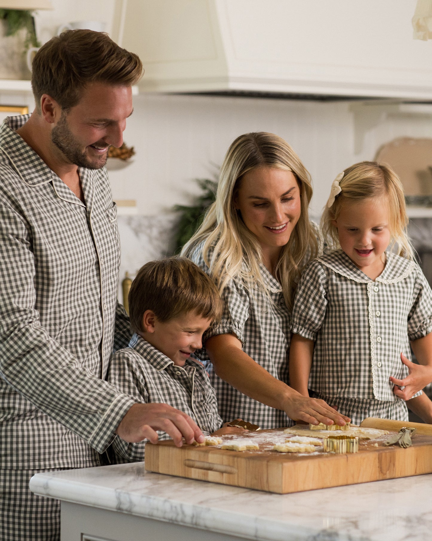 Long Sleeve Pajamas || Evergreen Gingham