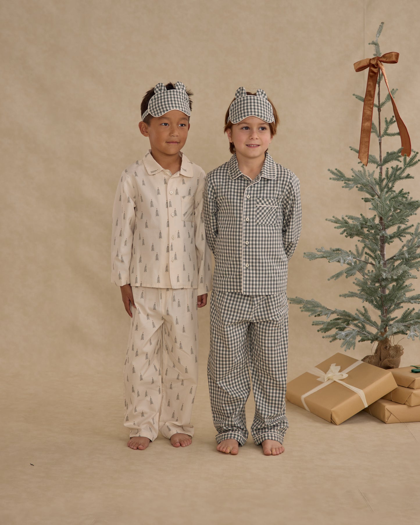 Long Sleeve Pajamas || Evergreen Gingham
