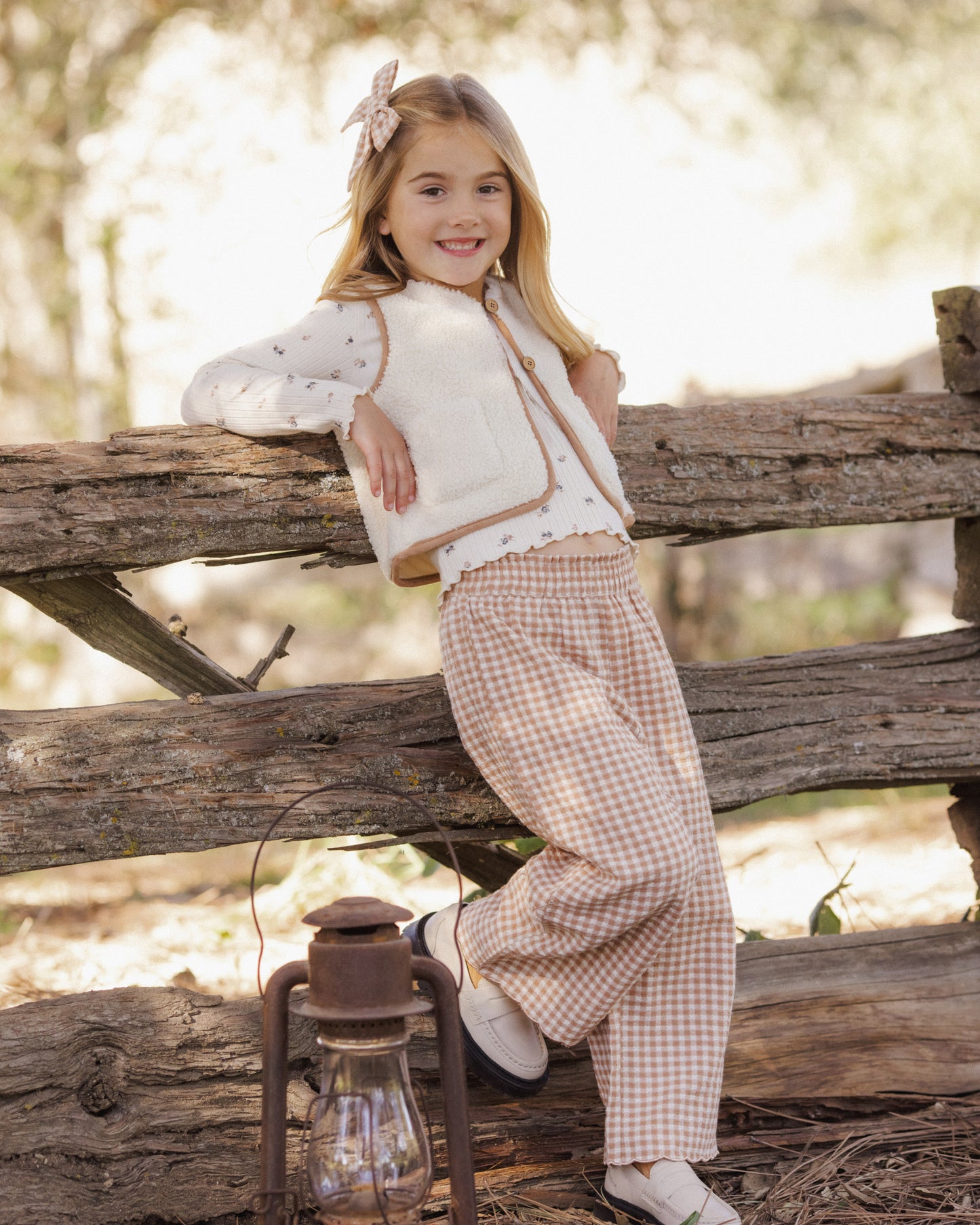 Ribbed Long Sleeve || Natural Ditsy