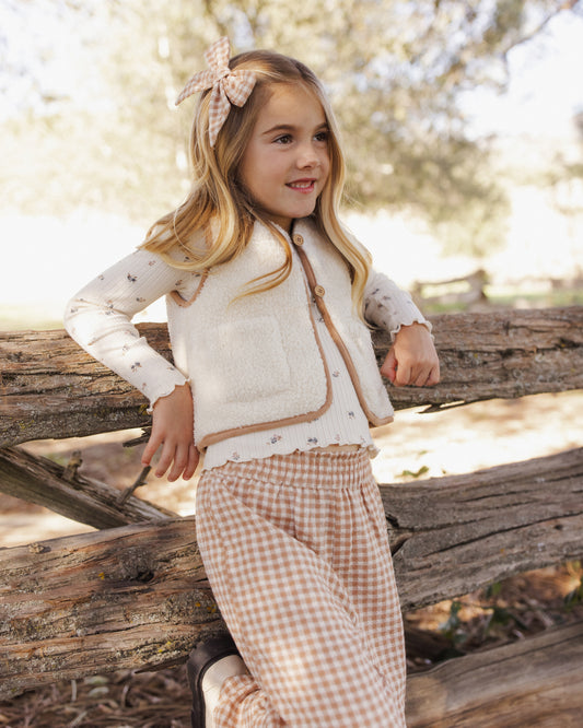 Ribbed Long Sleeve || Natural Ditsy