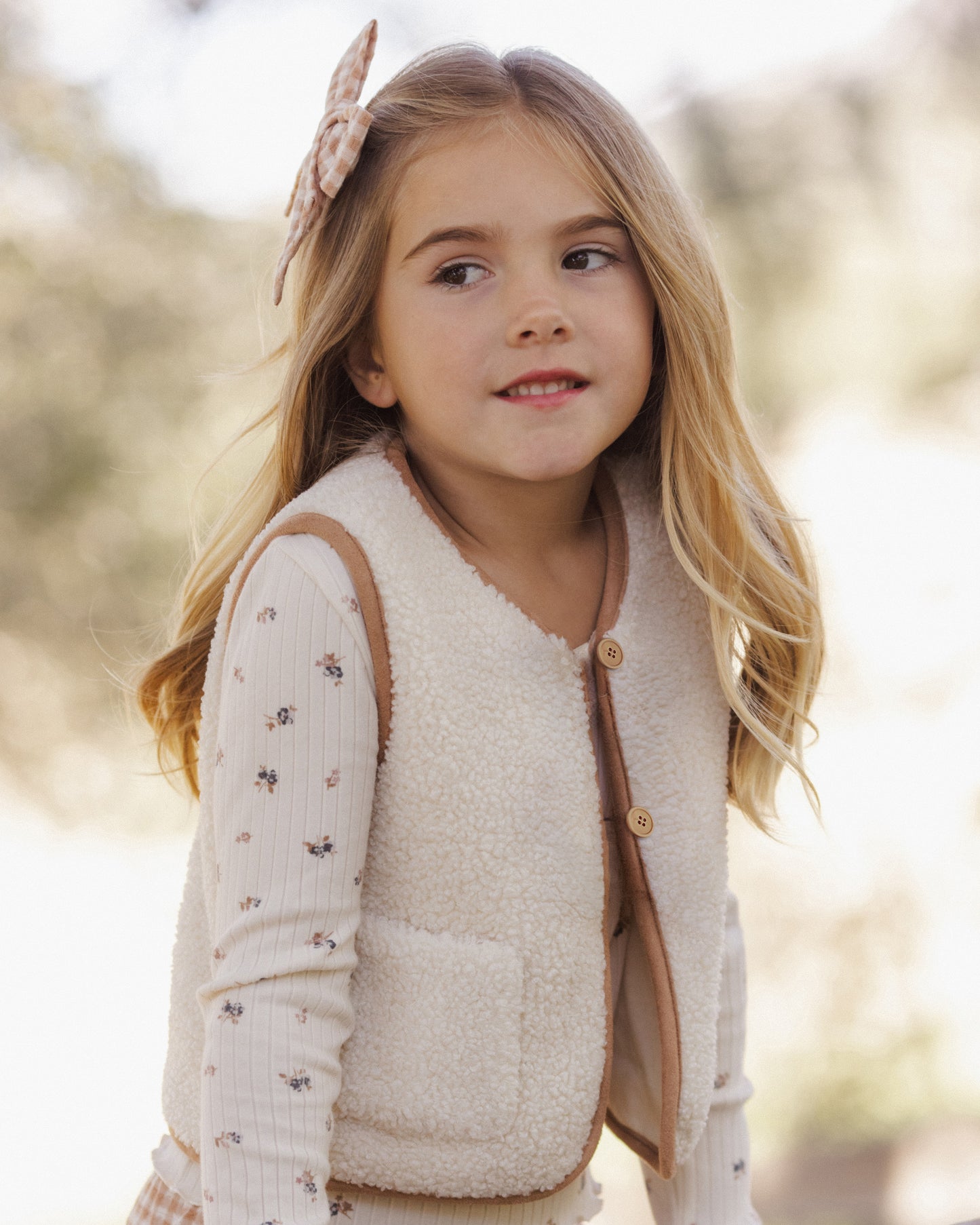 Ribbed Long Sleeve || Natural Ditsy