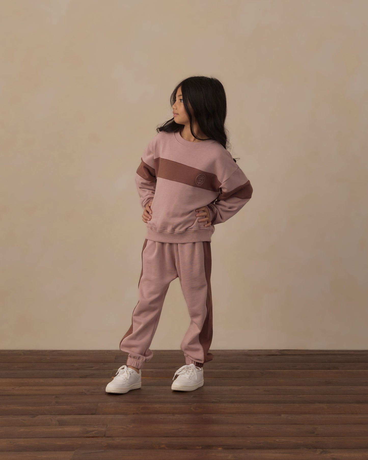 Paneled Sweatpant || Rosewood