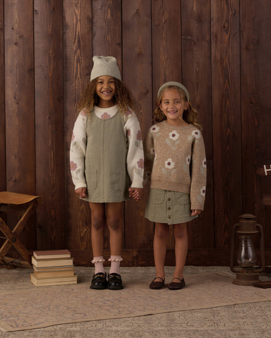 Odette Overall Dress Dark || Sage