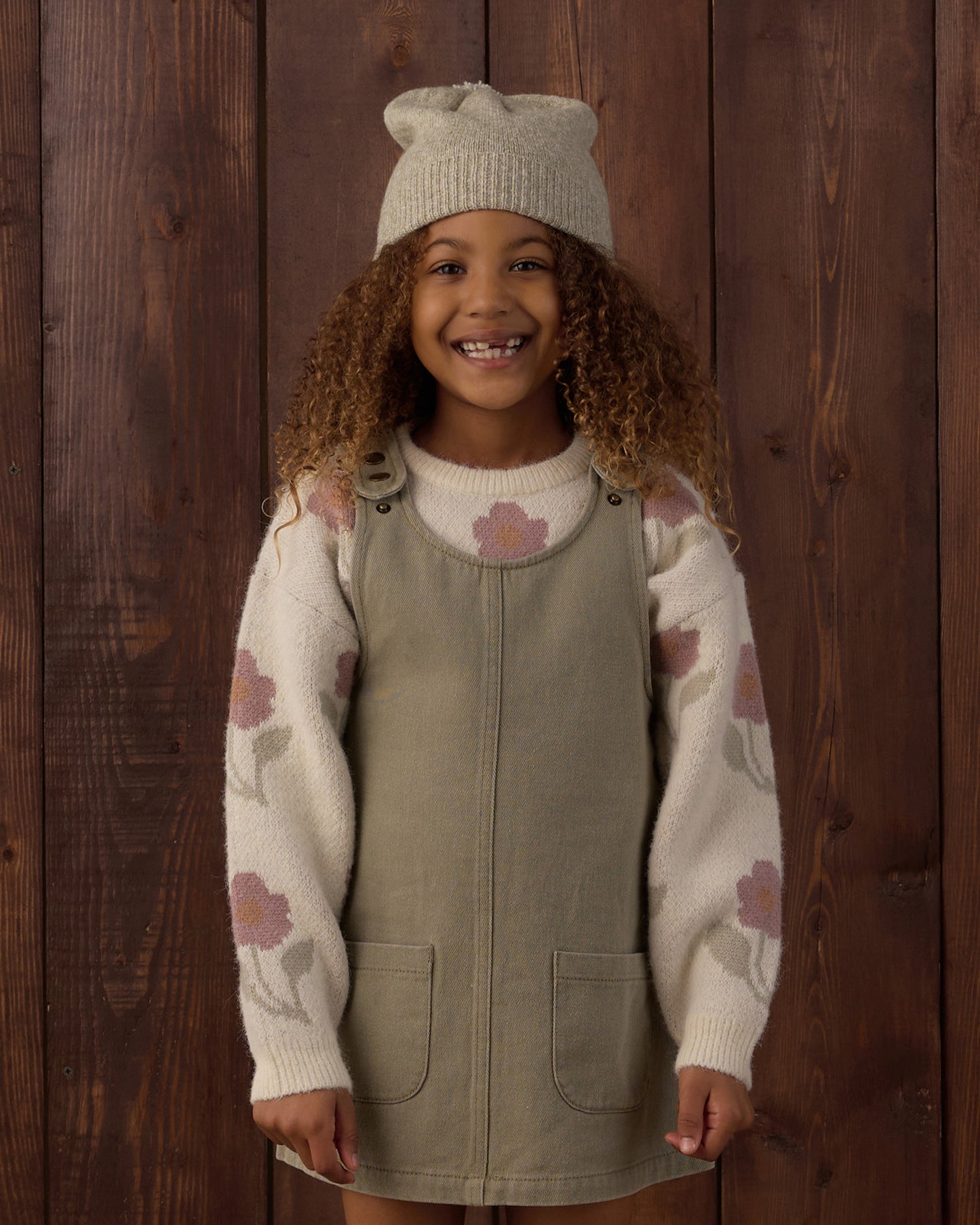 Odette Overall Dress Dark || Sage