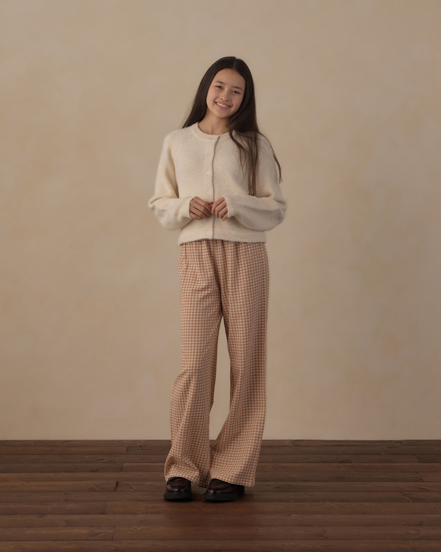 Teen Fuzzy Cardigan || Natural