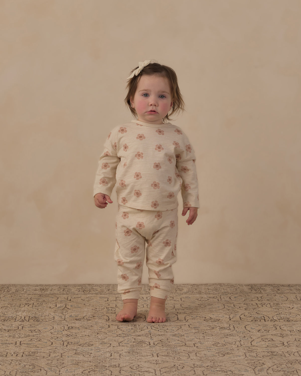 Long Sleeve Tee + Pant Set | Pink Daisies