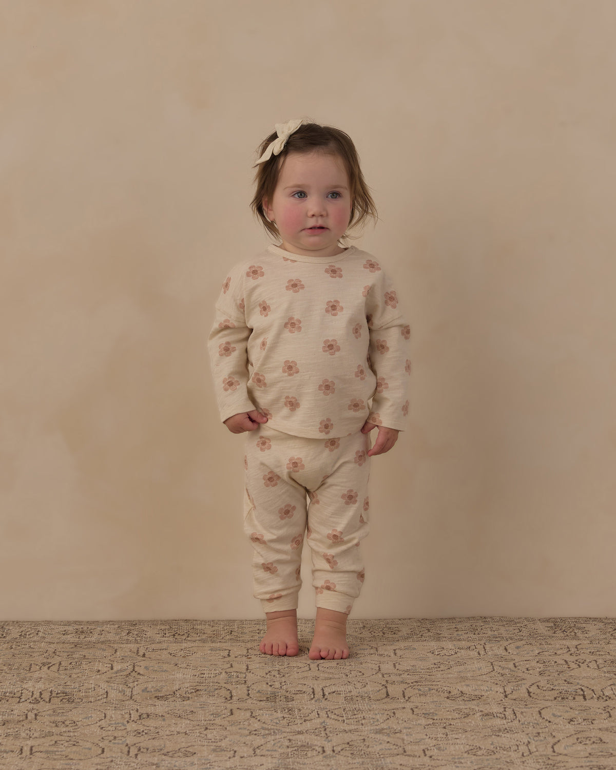 Long Sleeve Tee + Pant Set | Pink Daisies