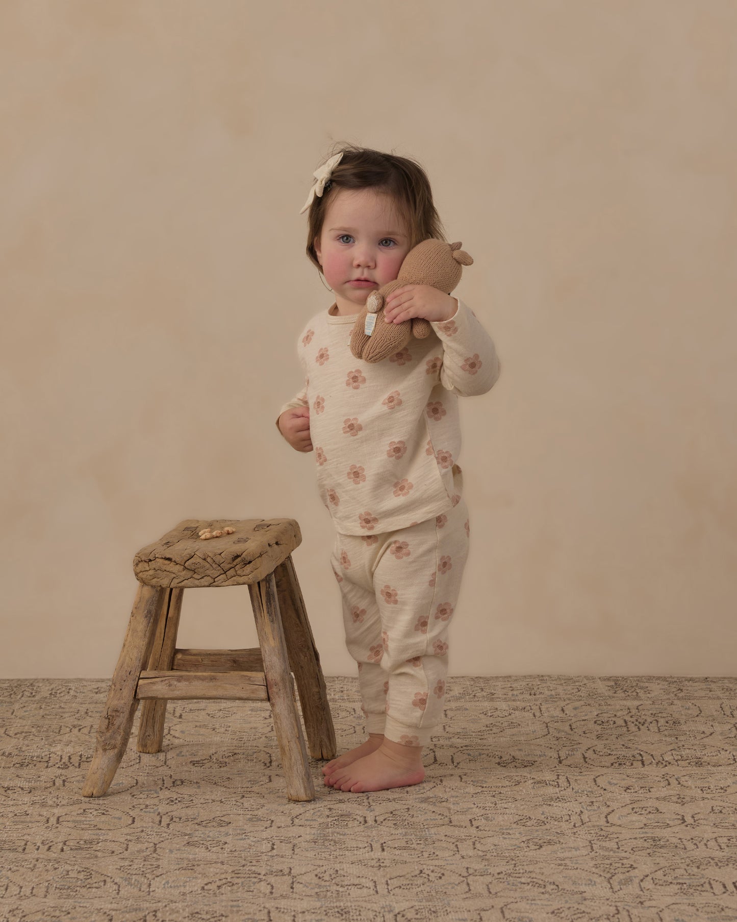Long Sleeve Tee + Pant Set | Pink Daisies