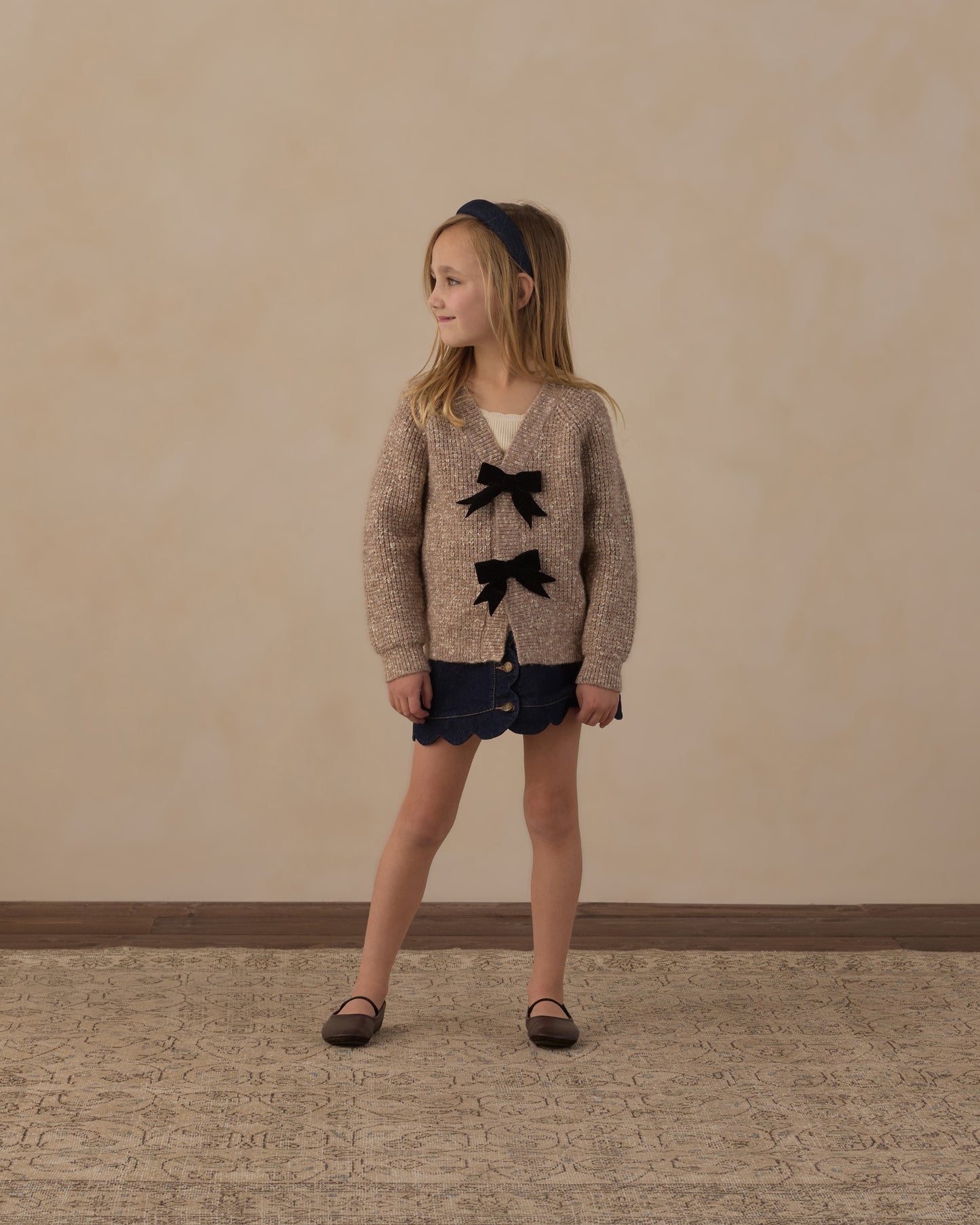 Scallop Mini Skirt | Dark Indigo