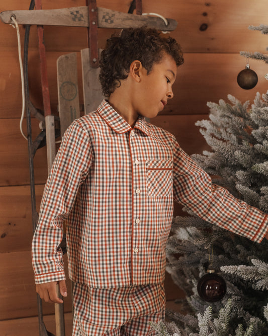 Long Sleeve Pajamas | Holiday Gingham