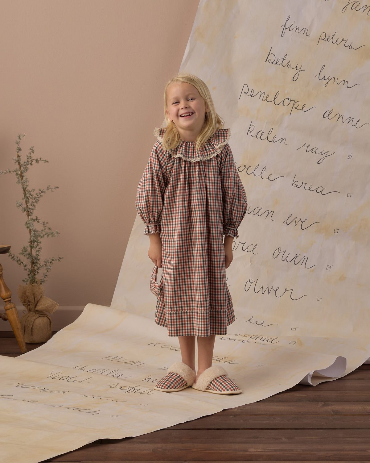 Girl's Nightgown | Holiday Gingham