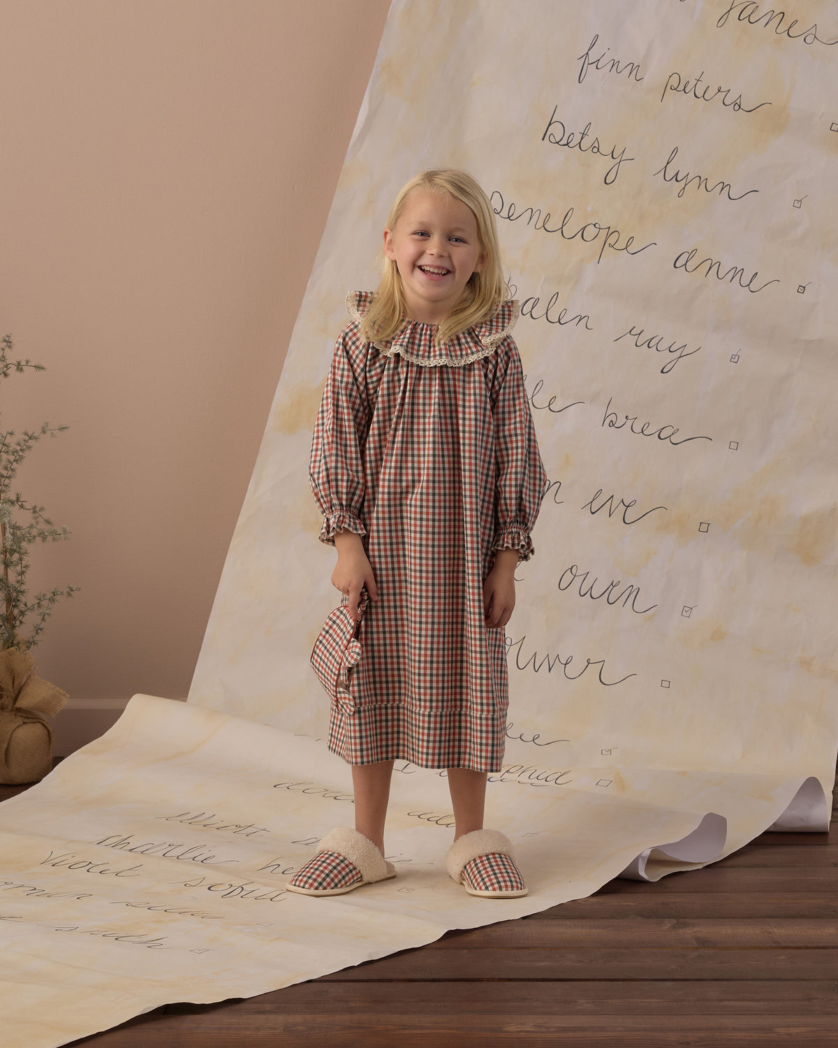 Girl's Nightgown | Holiday Gingham