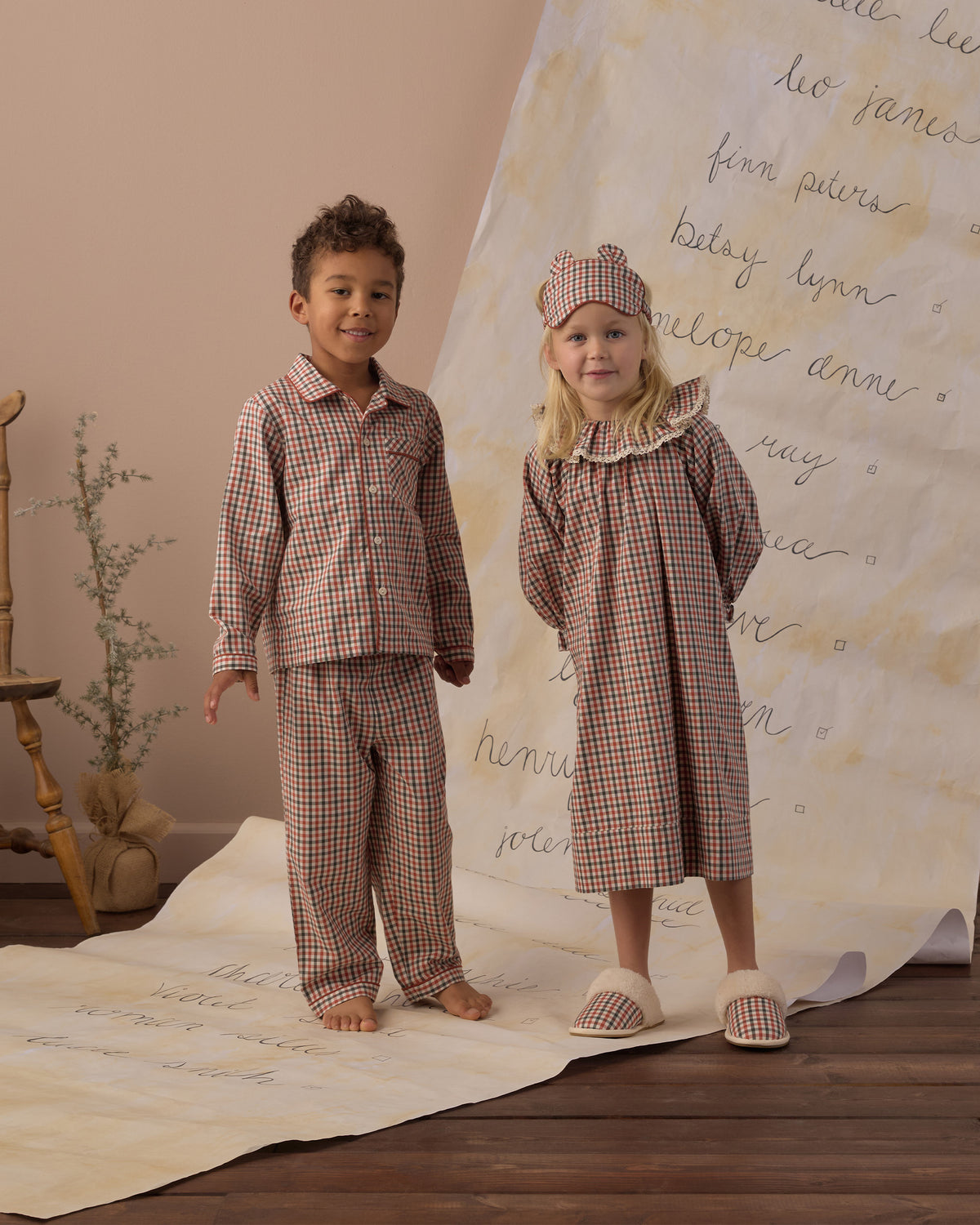 Long Sleeve Pajamas | Holiday Gingham