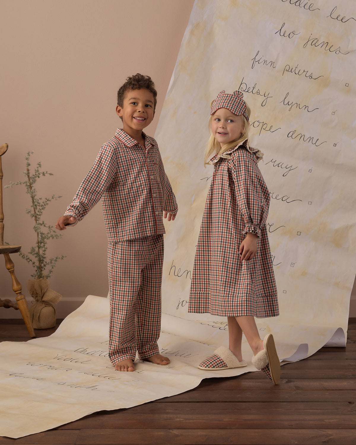 Long Sleeve Pajamas | Holiday Gingham