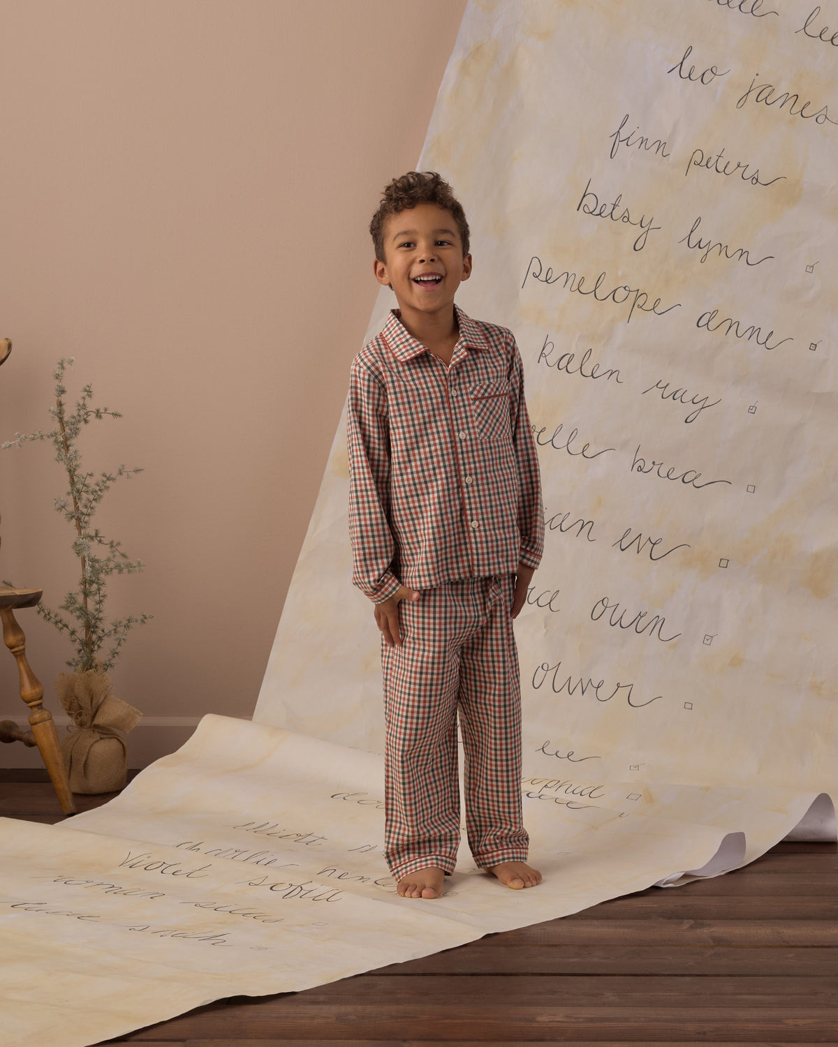 Long Sleeve Pajamas | Holiday Gingham