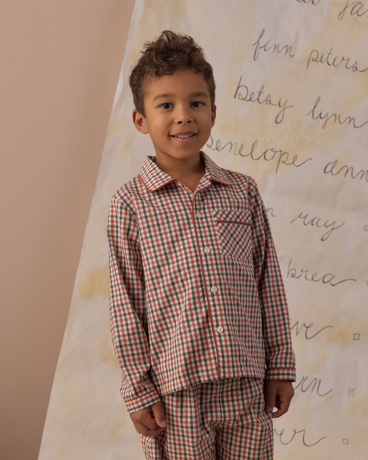 Long Sleeve Pajamas | Holiday Gingham