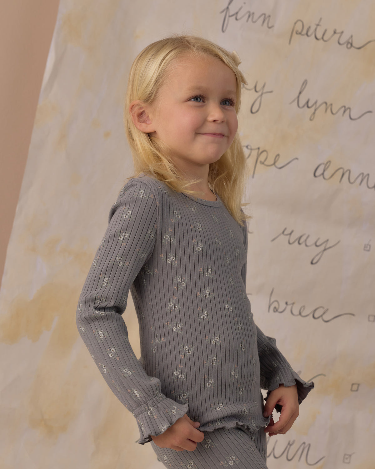 Ribbed Long Sleeve Top | Slate Bloom