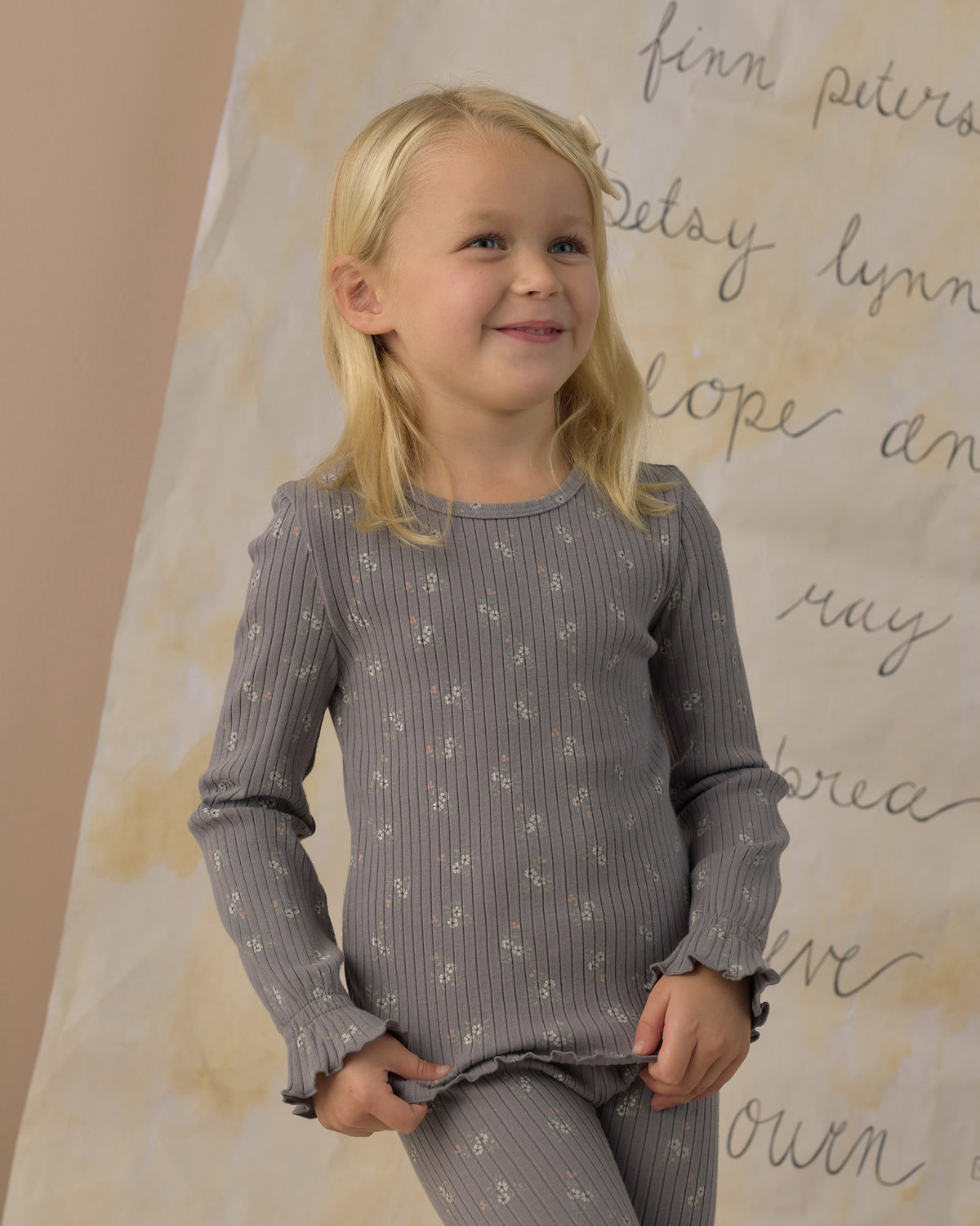 Ribbed Long Sleeve Top | Slate Bloom