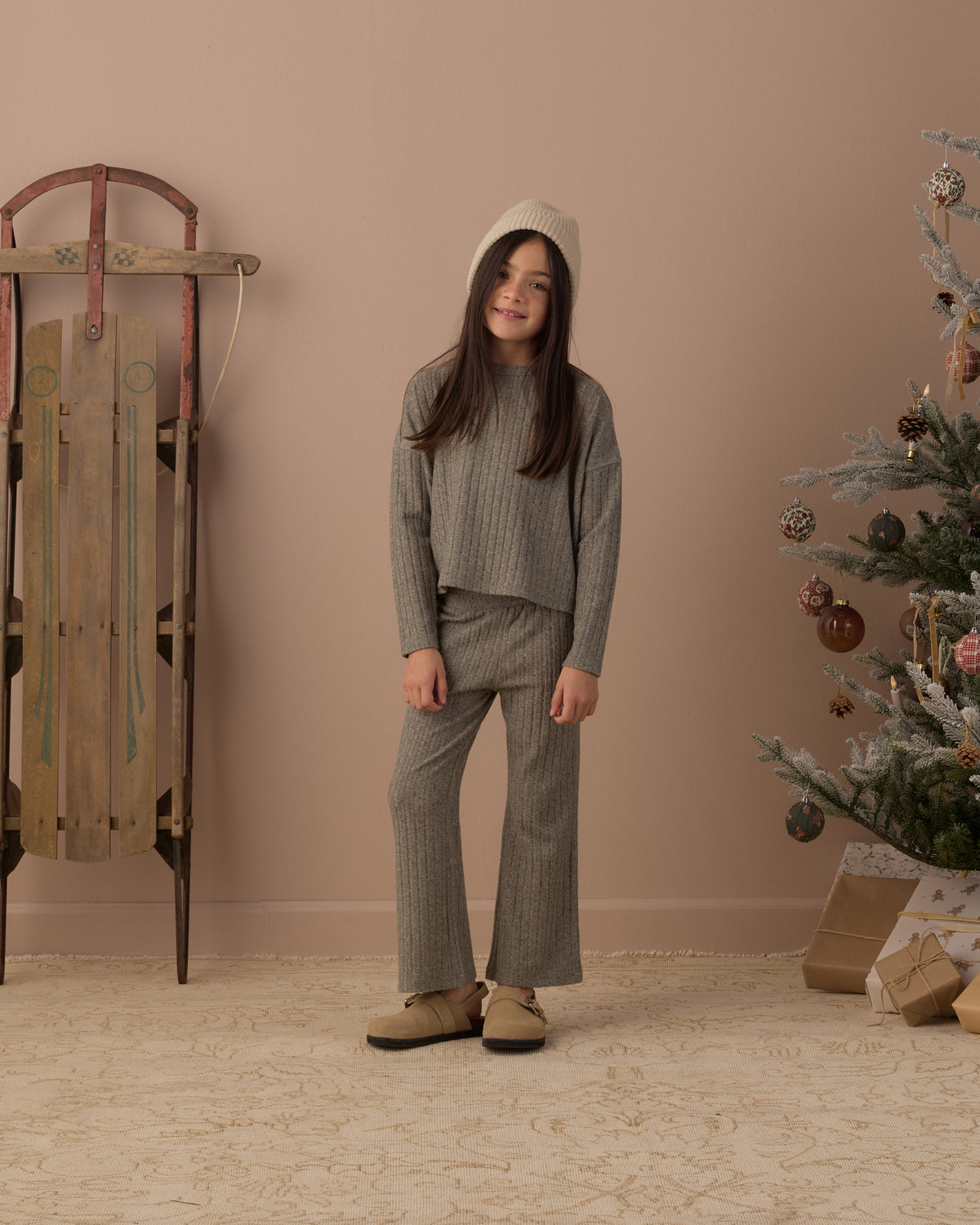 Cozy Rib Knit Set | Evergreen