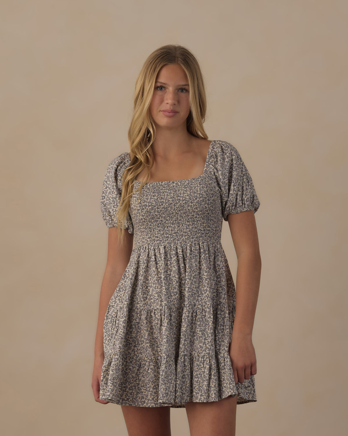 Teen Emily Dress | Slate Floral