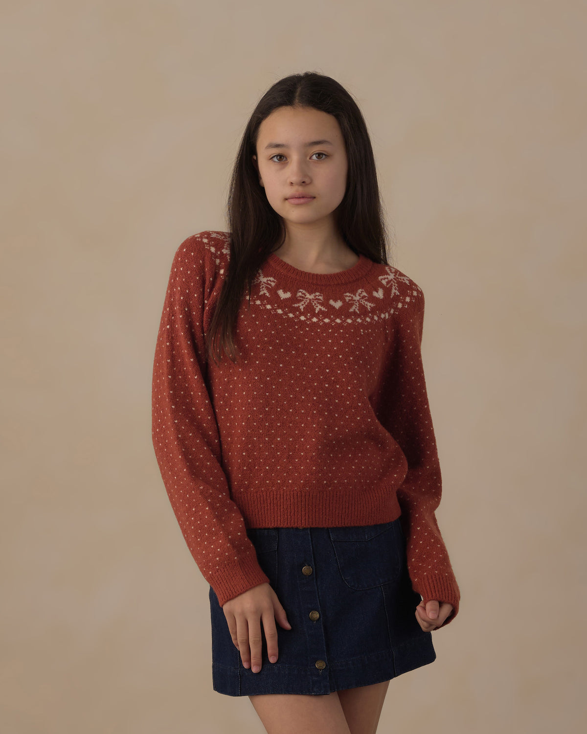 Teen Fair Isle Sweater | Ruby