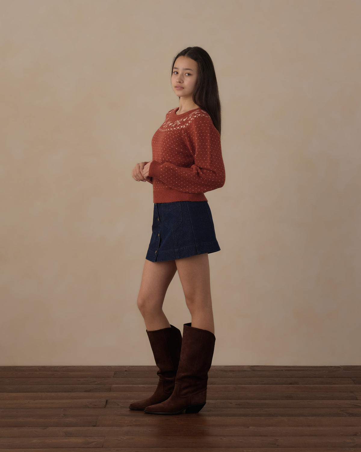 Teen Fair Isle Sweater | Ruby