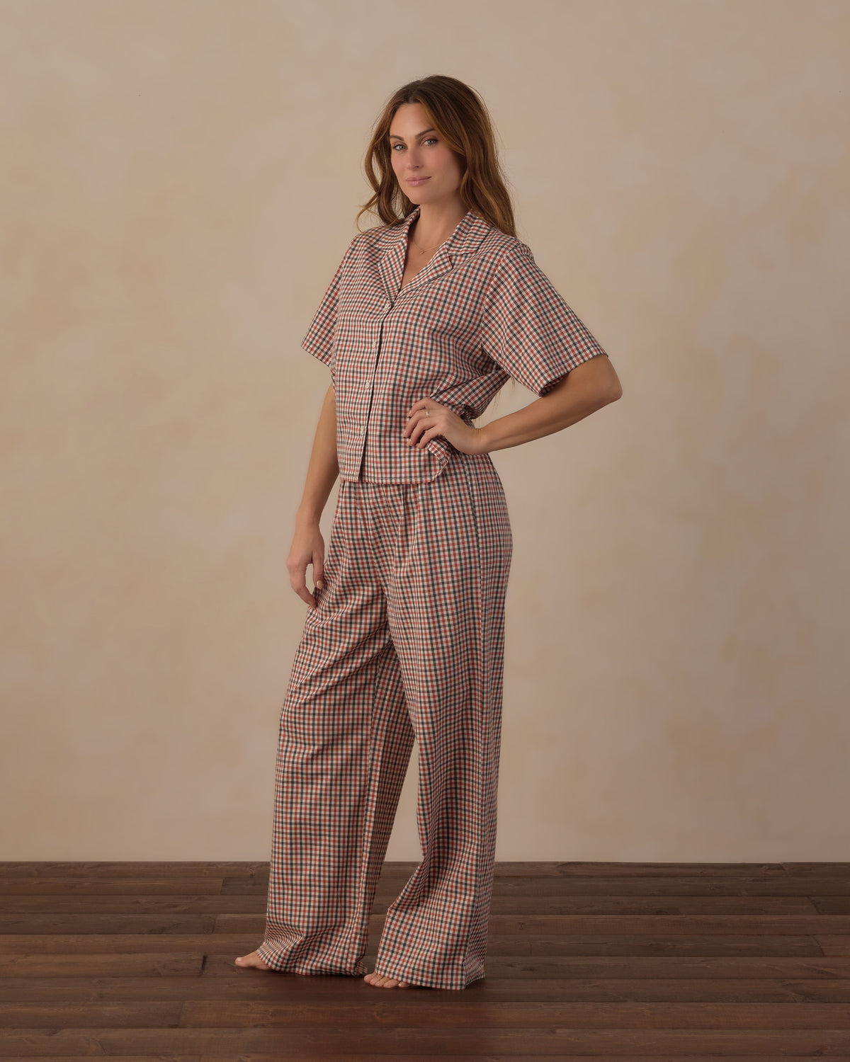 Women's Woven Pajama Set | Holiday Gingham
